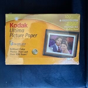 Kodak 8920647 Ultima Picture Paper, High Gloss (4x6, 100 Sheets)